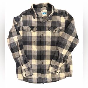 Columbia Sportswear Omni-Wick Gray/White Long Sleeve Button Down, Men’s Large